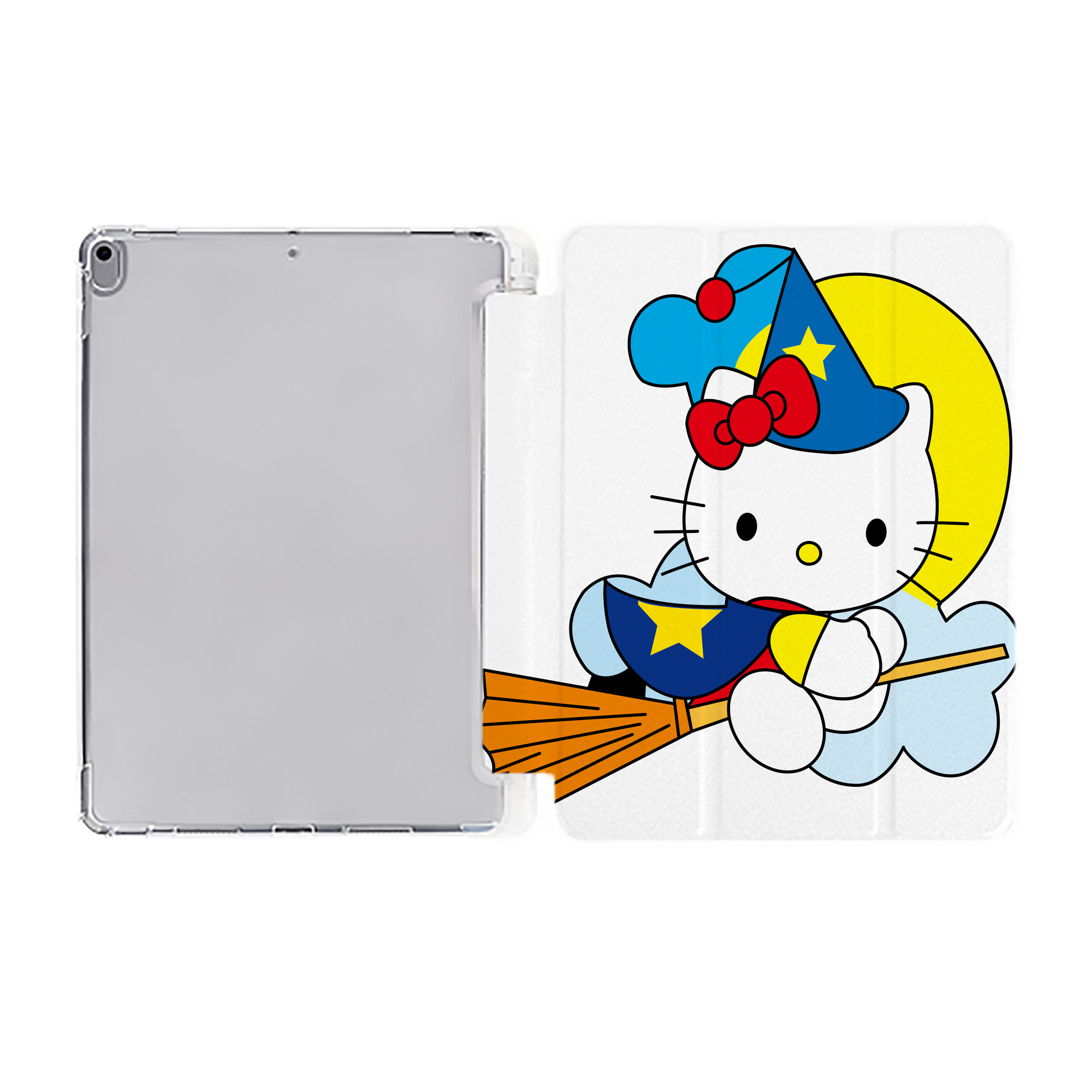 （画像用） Hello Kitty ハローキティ IPad ケース ペン収納付き 三つ折りスタンド PUレザー×シリコン 対応機種9.5/10.5/10.9インチ
